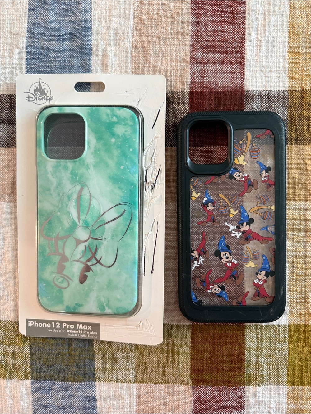 Disney Green Marble Bow iPhone 12 Pro Max Case & Disney Mickey Mouse Wizard Case